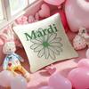 Luxury MMardi MMercred Pillow Case Antidustmite Pillowcase Invisible Zipper Silky Short Plush Sofa Cushion Cover
