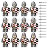 12 pezzi Cavalieri romani antichi medievali, blocchi da costruzione, figure, giocattoli, mini figure, bambole umanoidi, giocattoli, regali di compleanno.