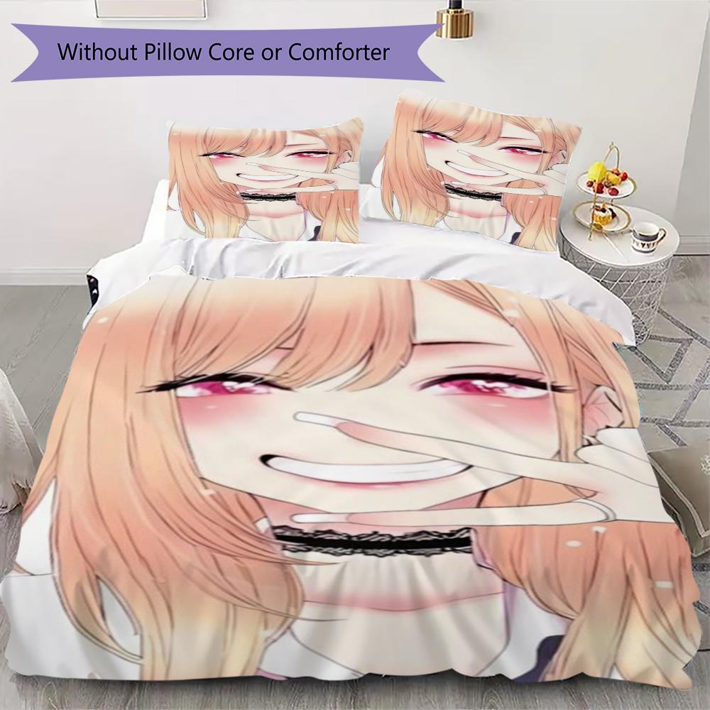 

Up Darling Pattern Bedding uilt Set uilt Cover Pillowcase Home Decoration Birthday Gift (1 * duvet cover + 2 * pillowcase without core) 135x200cm