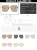 Durable Metal Metal Rectangular Oversized Sun Glasses Glasses Ladies Classic Luxury Sun Eyeglasses For Female Big Spectacle Frame Frame Gradient