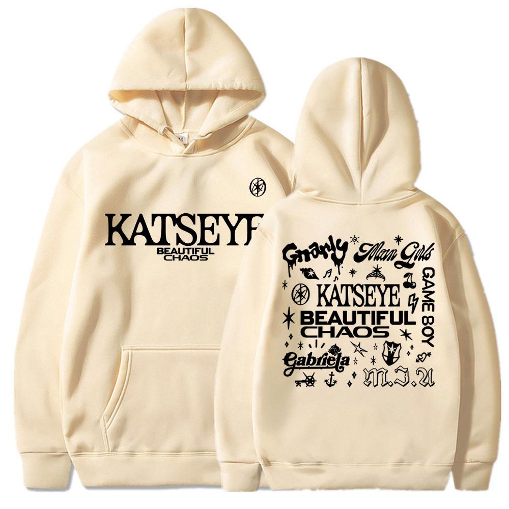 Kpop Katseye Beautiful Chaos Album Tour Hoodies Mode Retro Harajuku Herren Damen Sportbekleidung Fleece Übergroßer Trainingsanzug Streetwear