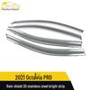 21 Octavia PRO PC Rain Deflector: 3D Stainless Steel Decorative Strip for Exterior