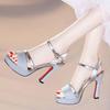 Fashion Luxury Women's Shoes Fashion High Heels Sandals Summer New Women Sandals Sexy Fish Mouth Sandals for Women Pumps Sandalias Mujer