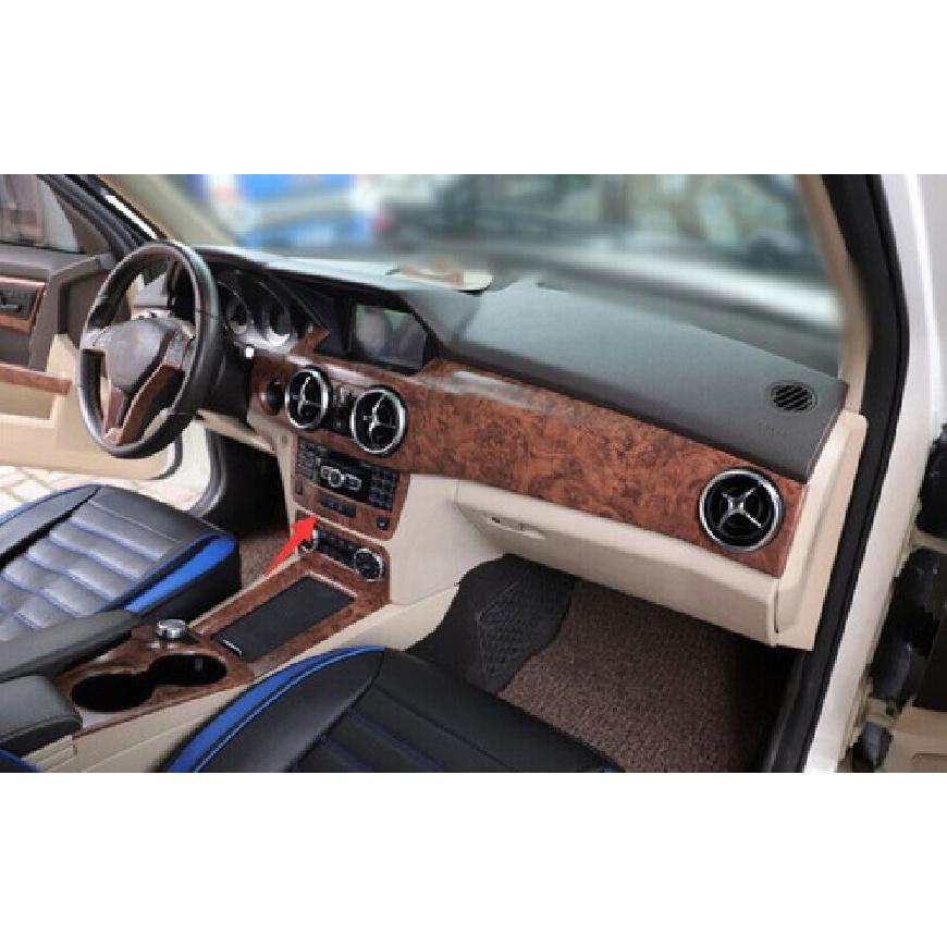 Console Volume Button Control Frame Trim For Benz GLK 2013-2015 Peach Wood Grain
