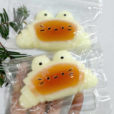 Yousheng Cartoon Croissant Squeeze Toy Stress Relief Slow Rising Bread Sensory Toy Portable Kids Adults Simulated Food Pinch Fidget