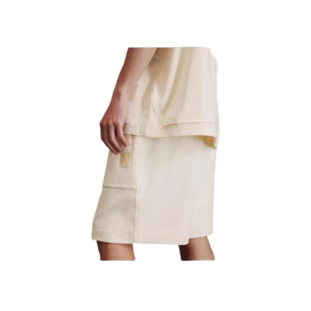 Li Ning X Jackie Chan Collaboration Kung Fu Series Solid Color Loose Fit Drawstring Mid Waist Casual Shorts Men shorts Soft-Pink-Purple AKSU147-3