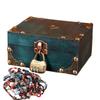 Retro Jewelry Storage Case Square Wood Treasure Box Lockable Password Box  Bracelet