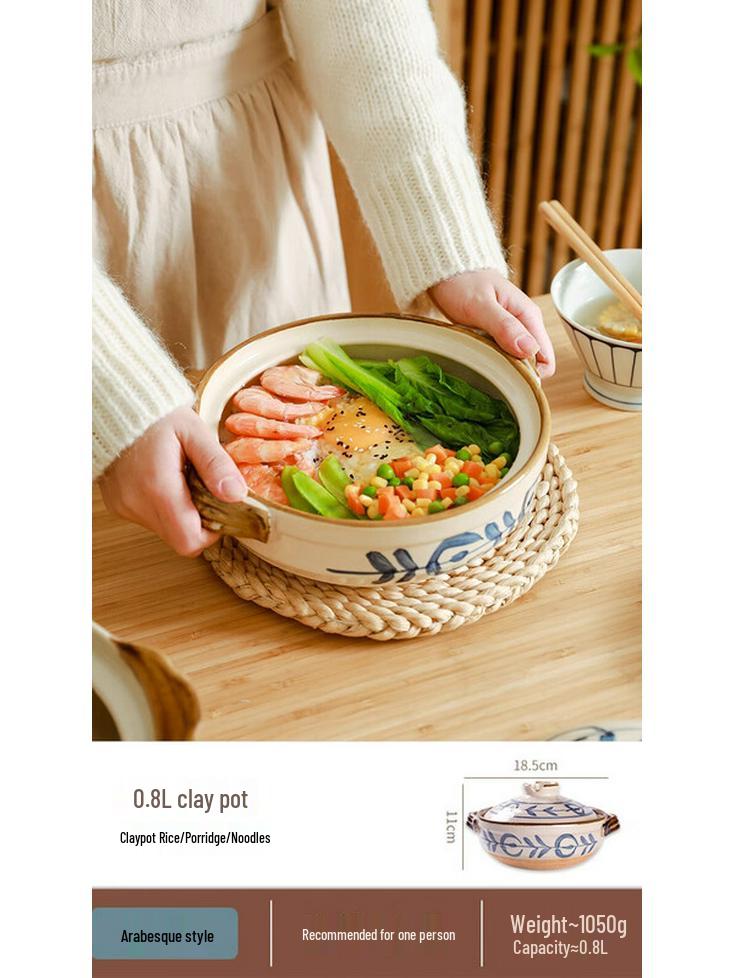 Naijiang Heat-Resistant Ceramic Claypot Rice & Stew Pot