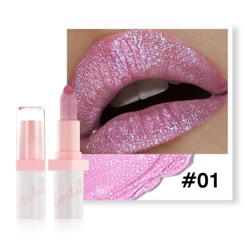 Luxurious Metallic Purple Lip Gloss Long-Lasting Moisturizing Waterproof and Durable Pearl Finish Lipstick Perfect for Daily Use