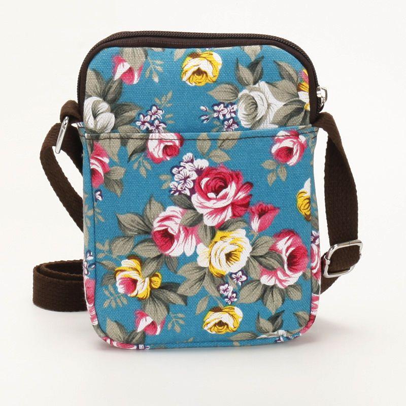 Torba na telefon komórkowy, Damska płócienna modny kolor, Listonoszka portmonetka na monety, Prosta torba na zakupy i do sportu