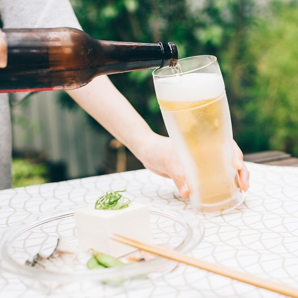 HARIO Twin Beer Dishwasher Made in Glass, 380mL, Heat-Resistant Glass, Safe, Japan, TBG-380