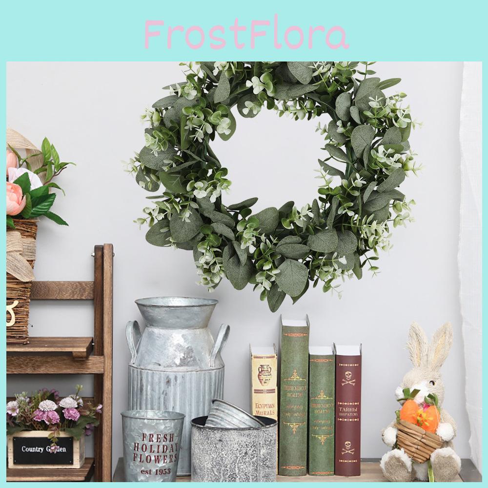 Realistic Money Leaf Flower Wreath Eucalyptus Wall Decor