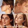 9x  No Piercing Required Earrings Creative Gold Plated Clip On Earrings No Pierced Comfort Fit For Women