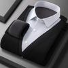 Men's long-sleeved shirt with thick wool, warm and casual, comfortable and versatile in winter, high quality, soft and trendy