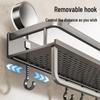 No-Drill Suction Cup Bathroom Storage Rack