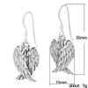 1 Pair Personality Fashion Earrings for Women Silver Plated Angel Wings Hanging Earrings YSL