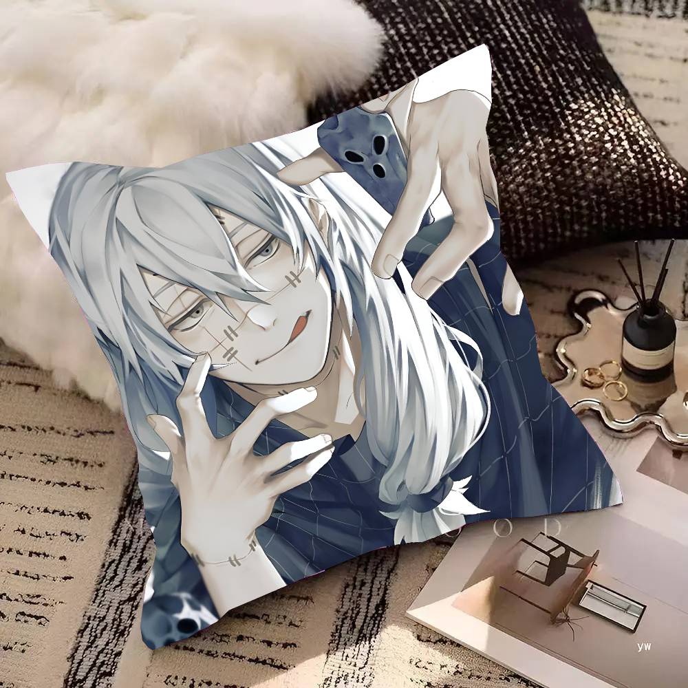 Anime Jujutsu Kaisen Mahito Pillow Case Square Pillow Bedroom Sofa Leisure Comfort Cushion Car Home Decoration