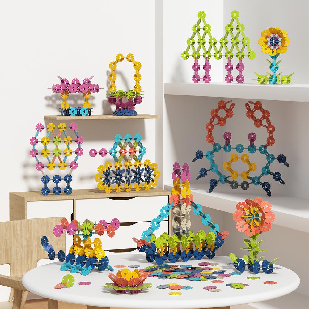 Diy Assembled Snowflake Building Block 3-6 Years Old Early Education Enlightenment Boys And Girls Children'S Gifts