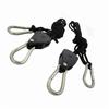 2pcs 1/8 Inch Rope Ratchet Hangers Lighting Pulley Adjustable Rope Clip Hanger, 150lb Capacity
