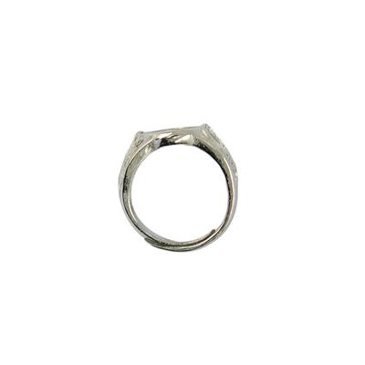 10 mm runde Lünette aus silbernem Messing mit verstellbarer Blumenring-Rohlingsfassung