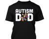 Autism Dad - Men's T-Shirt and Kids Tshirt Graphic Novelty Tee - Autism Awareness Month Spectrum Equal Not Different Puzzle Piece Infinity