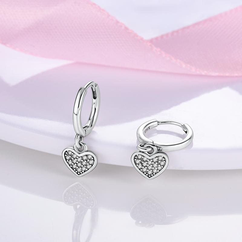 Love Heart Romantic Lock&Key Earrings for Women Girls Trendy Fashion Jewelry High Quality Dainty Elegant Gift