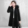Women's Winter New Fashion Plus Size Luxury Elegant Solid Color Turn Down Collar Faux Fur Coat Warm Outerwear Tops
