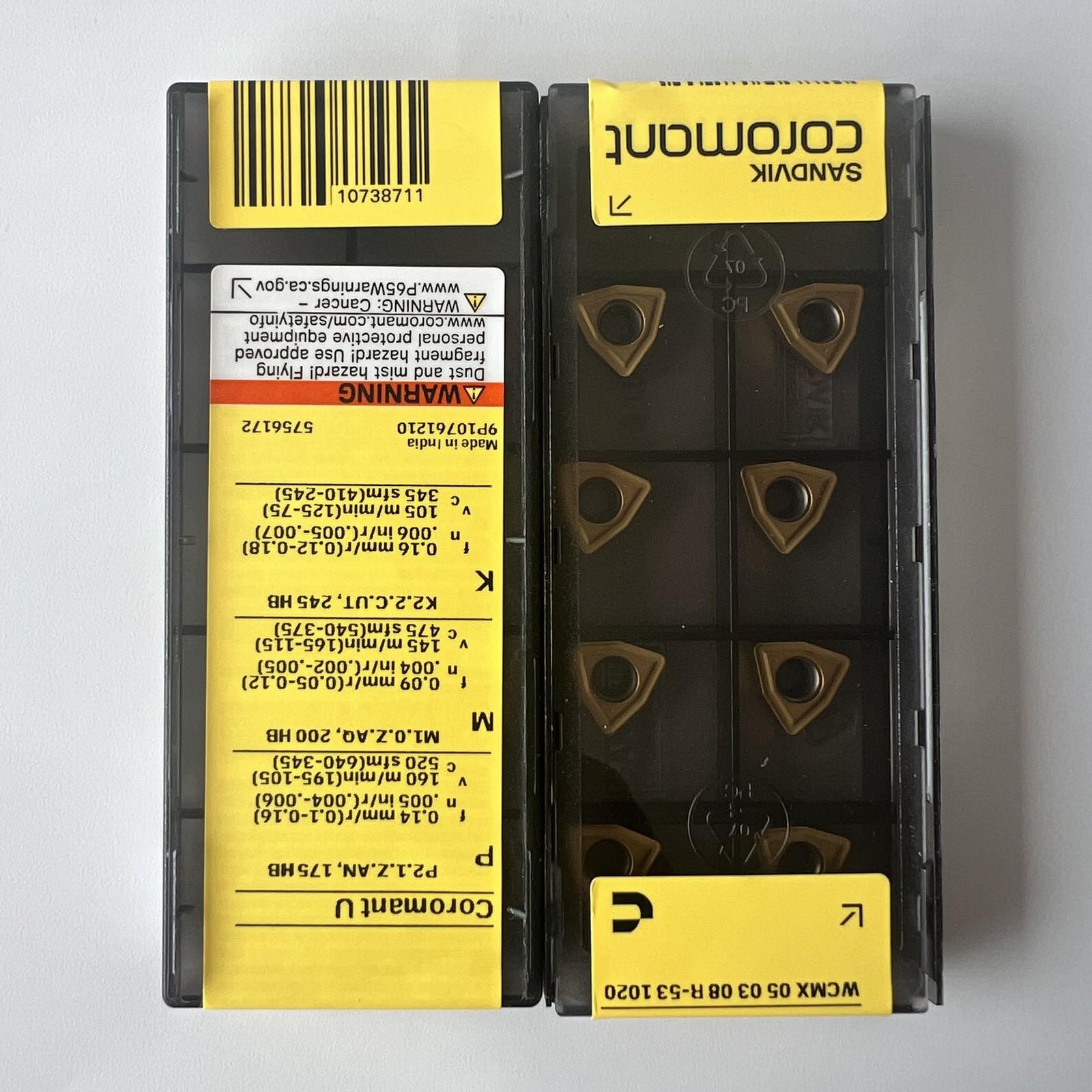 

SANDVIK / WCMX050308R-53 1020 / Original Swedish hard alloy blade 10 Pcs