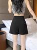 Women's High-Waist A-line Skirt with Irregular Slit and Anti-Exposure Design