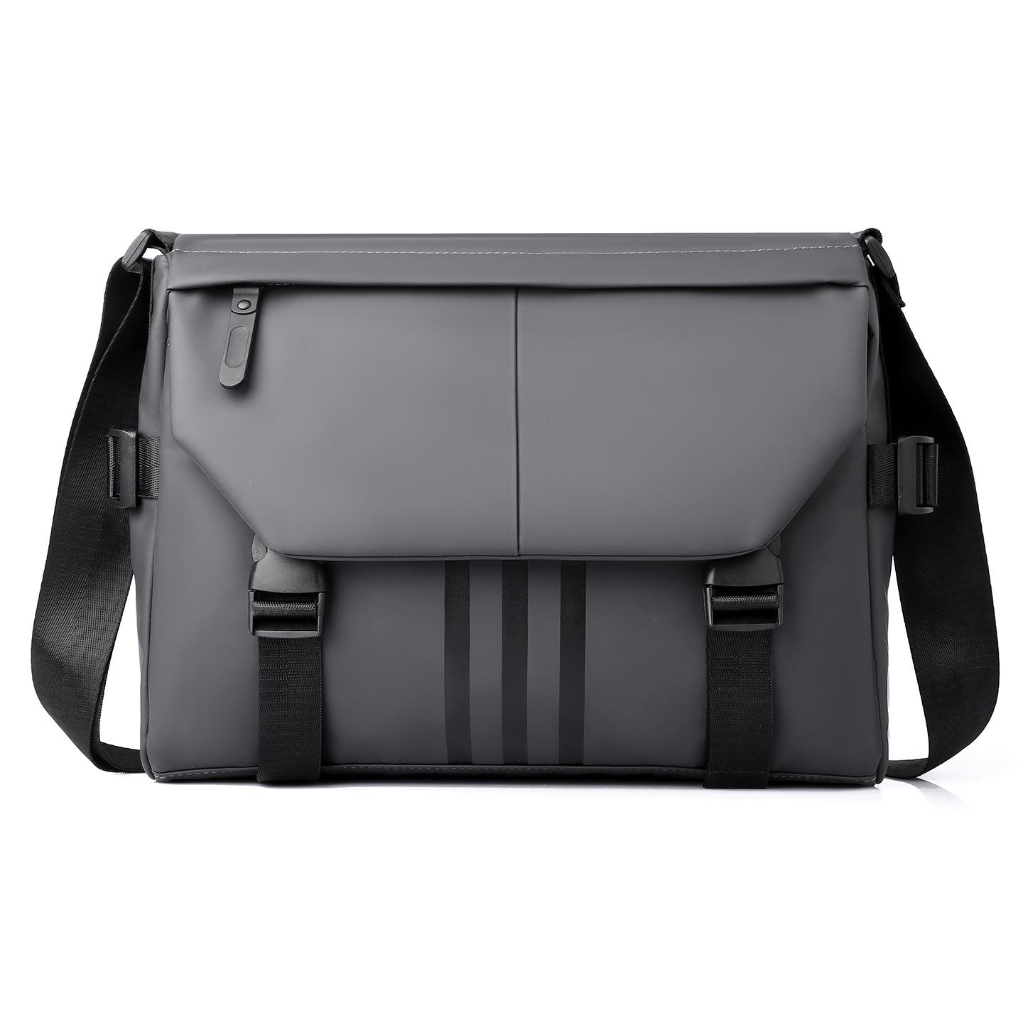 

Мужская водонепроницаемая кожаная сумка кроссбоди - Большая вместимость, универсальная для путешествий на открытом воздухе 24*11*29 cm серый