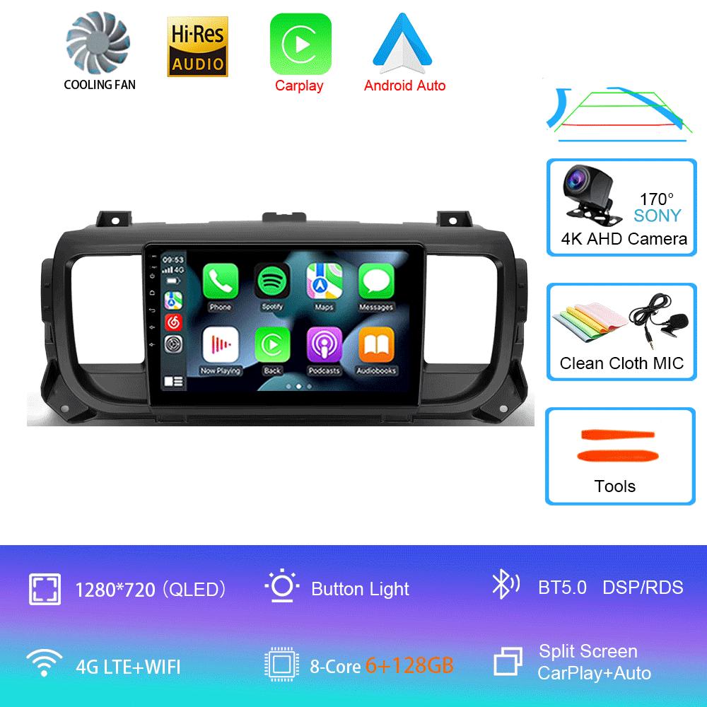 Android 14 Carplay For Citroen Jumpy III 3 SpaceTourer 1 For Peugeot Expert 3 2016 2017 2018 - 2021 Multimedia Player Car Radio