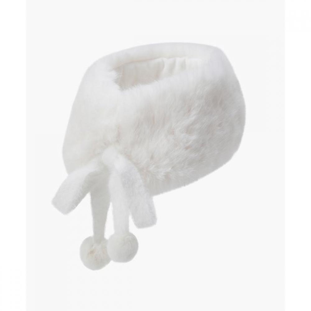 Munsingwear Women 2 Way Fur Neck Warmer White Mp422lwmo6