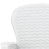 Garden Chairs 2 pcs with Cushions White Plastic Rattan Look