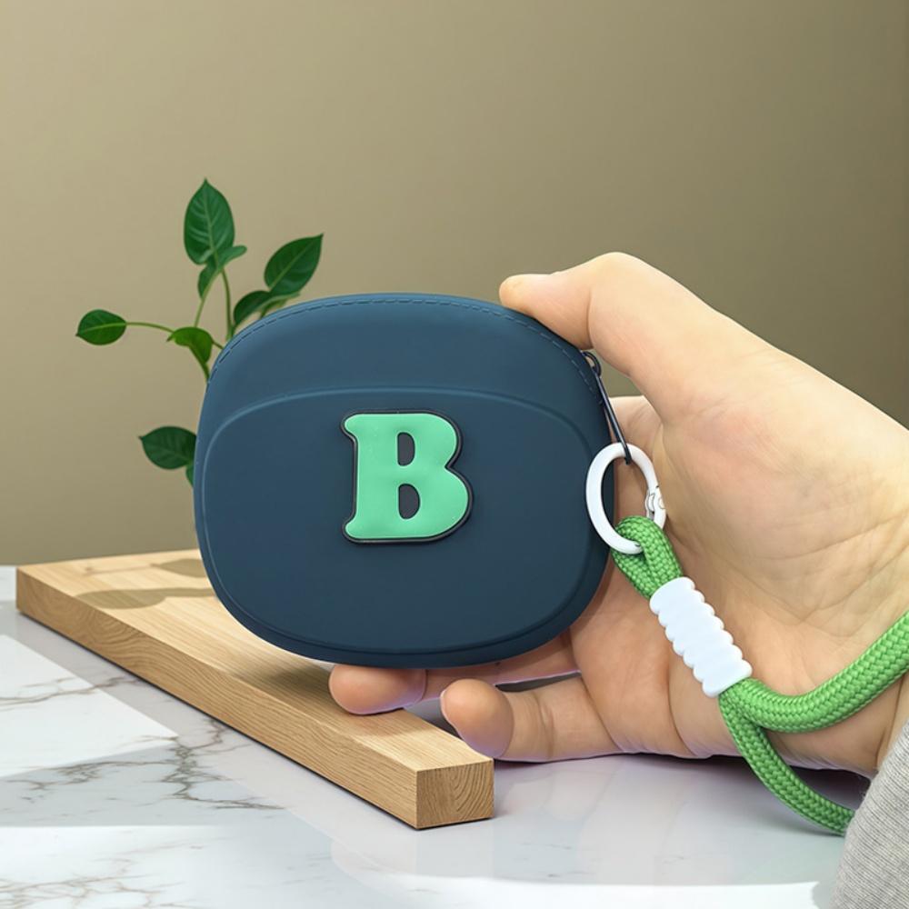 Letter Storage Bag Silicone Coin Purse Wallet with Lanyard Portable Data Cable Earphone Organizer Key Pouch Waterproof Wallets