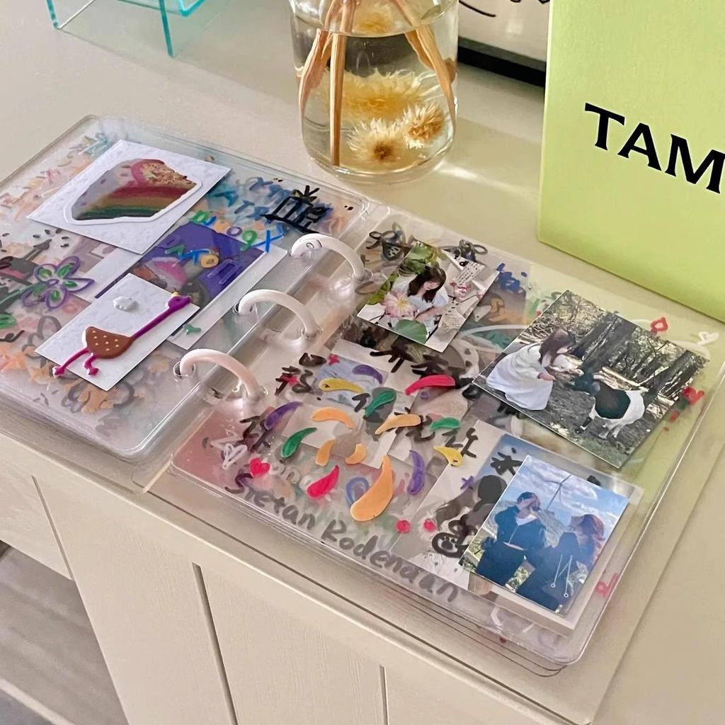 Acrylic Creative Photo Album & Planner: Loose-Leaf Book, Gift for Birthday, Graduation, Memorial, Collage, and Artwork.