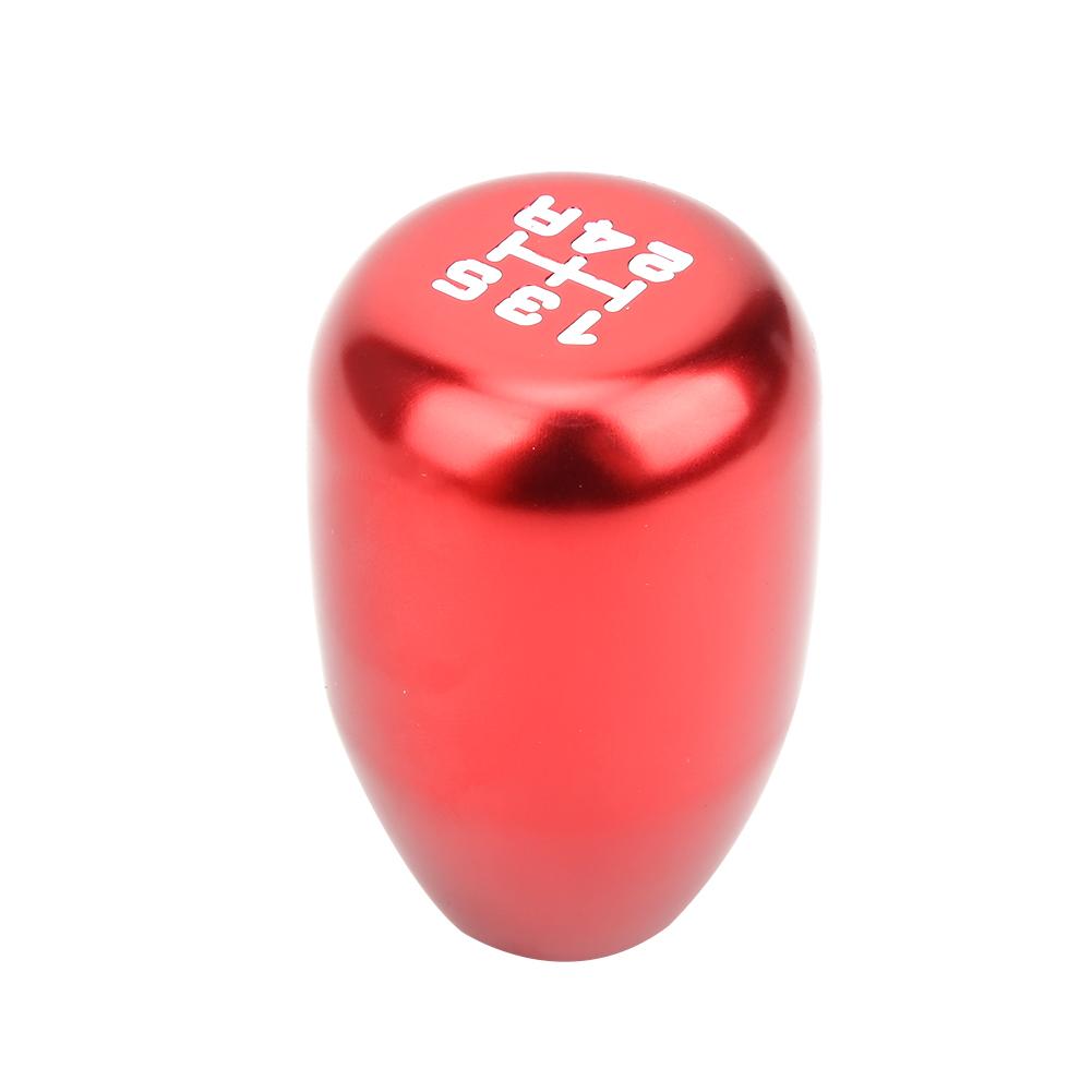 Aluminum 5 Speed Gear Shift Knob Red Auto Car Shifter Lever Universal Modified Parts