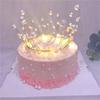 Artificial Pearl Crown Cake Topper Home Restaurant Baby  Birthday Party Decor Supplies Cake Topper Birthday Decoration