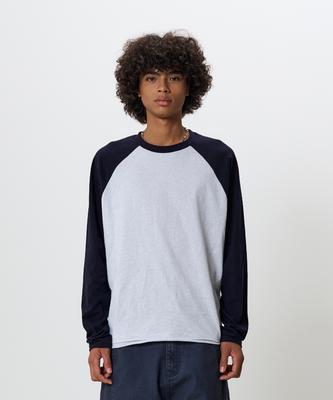 KNOUUN Raw Edge Raglan T-Shirt (Navy)