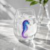 Bicchieri da Cocktail a Tema Horror Bicchiere in Vetro a Tema Halloween Gatto Nero Fantasma Teschio Zucca Dipinto a Mano Tazza da Bevanda Autunnale Vetro Senza Piombo Spettrale