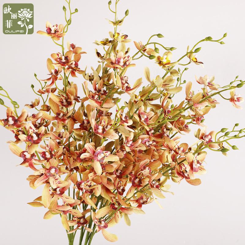 Fake flower decoration simulation mini Vanda orchid wedding three-dimensional home ornament 3D printing simulation small ocean orchid