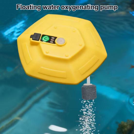 Floating Bait Bucket Aerator Rechargeable Portable Quiet Live Bait Bubbler IPX7 Waterproof Oxygen Pump for Fishing Minnow Buckets Fish Tank
