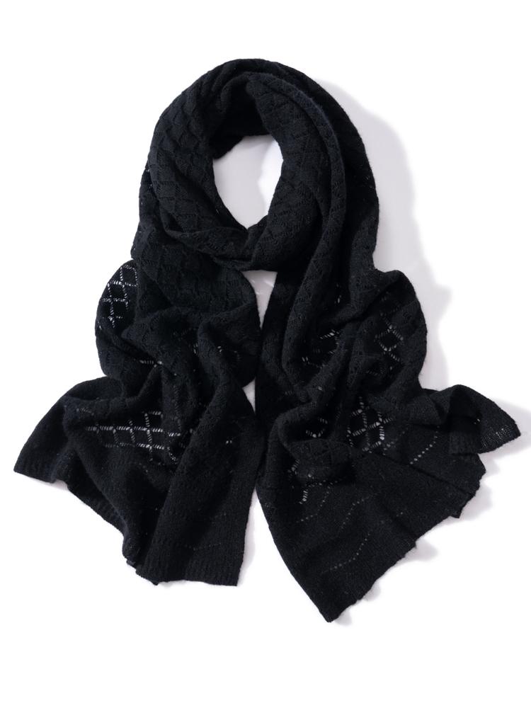 Women Wool Cashmere Openwork Scarf Pashmina Simple Big Scarves Wrap Shawl Men Cashmere Light-thin Outer Wraps Hijab