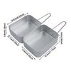 Aluminum Two-Piece Lunch Box Set Lightweight Portable Design for Outdoor Use Camping Picnic Travel