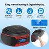 CD Radio Boombox with Bluetooth and USB Portable CD Player with EQ,AC and DC Power, Backlit Digital Display