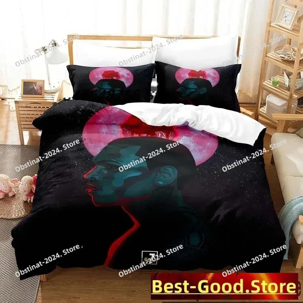 3D Print Chris Brown Bedding Set Boys Girls Twin Queen King Size Duvet Cover Pillowcase Bed Boys Adult Home Textileextile