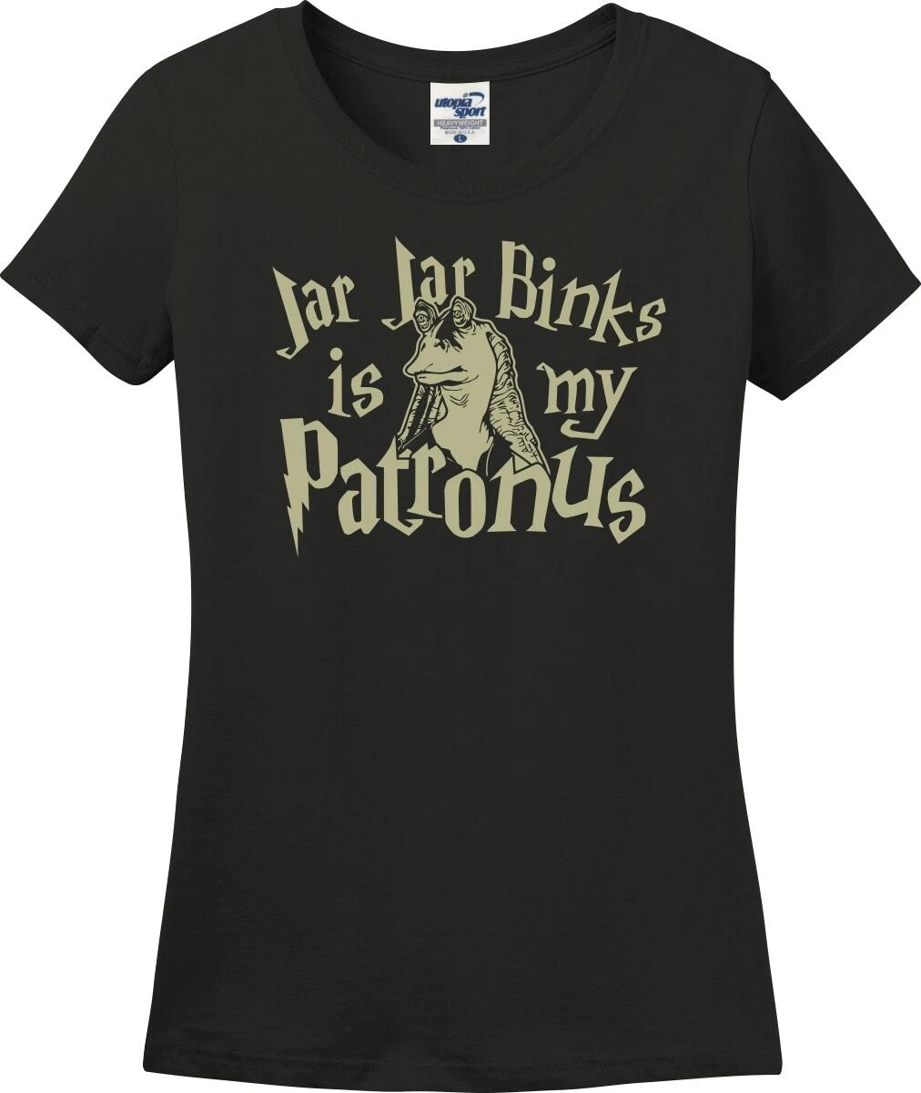 Jar Jar Binks Is My Patronus Funny Missy Fit Ladies T-Shirt (S-3X) S