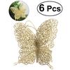 6 kusů Vánoční motýl Vánoční dekorace Ozdoby na vánoční stromek Party dekorace CDN