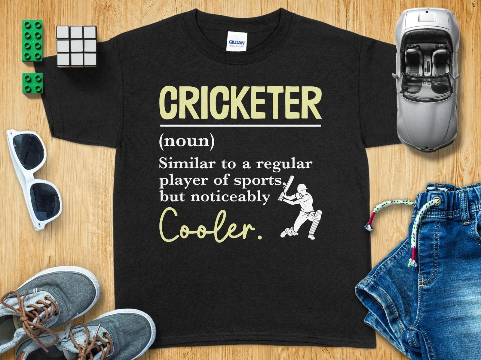 Cricketer Definition T-Shirt, Funny Cricket Player Gift Tee, Sports Shirt S