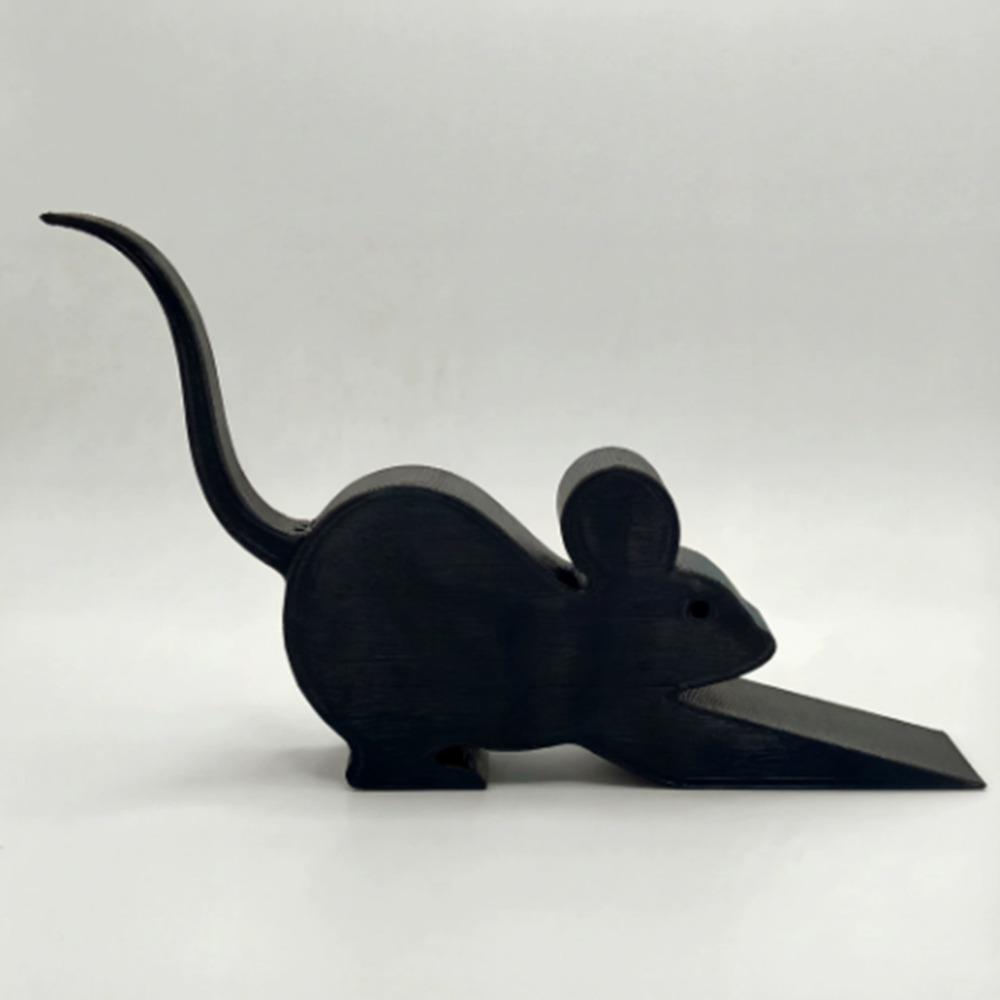 Funny 3D Printing Decorative Animal Door Stop Non-slip Anti-collision Door Stopper Black Door Bumper for Home&Office