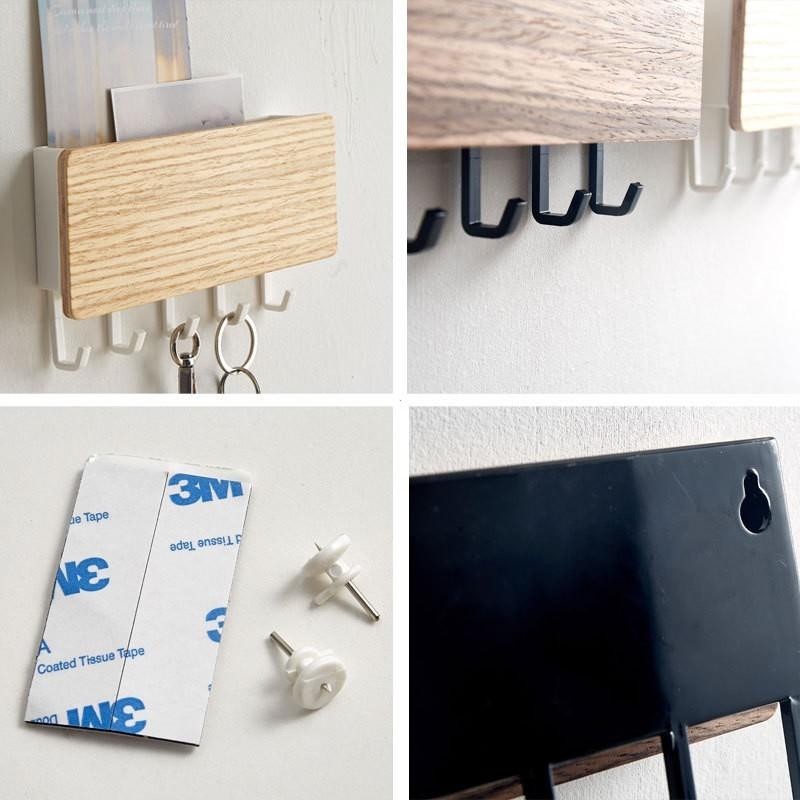 Wall Hanging Key Hanger Holder Wall Organizer Rectangle Key Rack Hooks Coat Hooks Home Decoration Coat Hanger